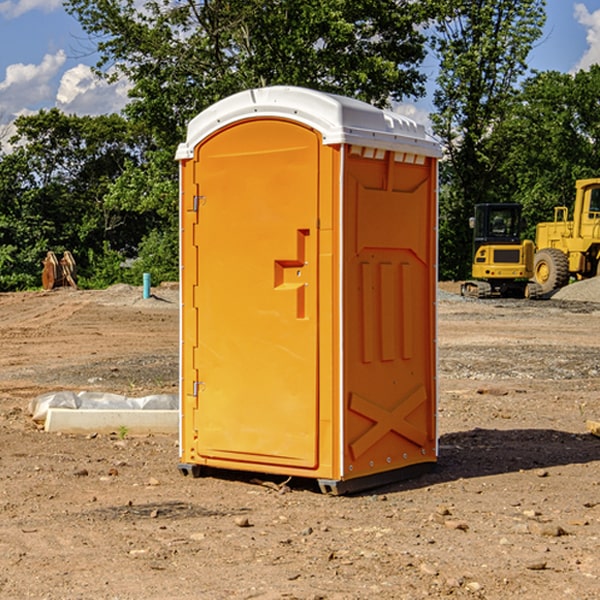 how often are the portable restrooms cleaned and serviced during a rental period in Ventura County